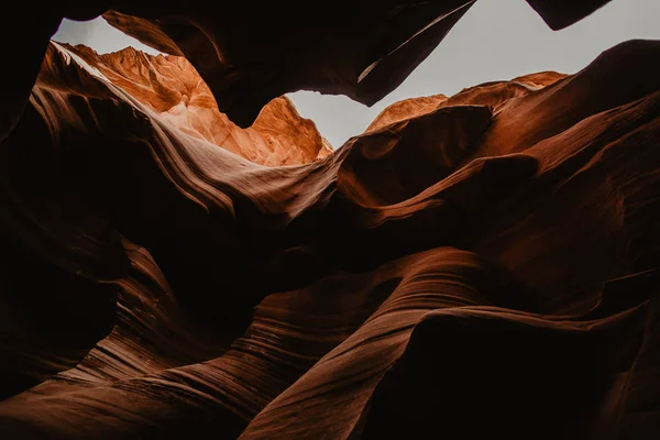 Lebendige Farben Des Erodierten Sandsteinfelsens Der Schlucht Usa Rote Felswelle — Stockfoto