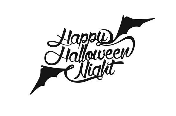 Happy Halloween Night Texte Sur Fond Texturé Blanc — Photo