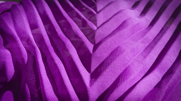 Цветные Фиолетовые Ткани Крупным Планом Текстильной Текстурой — стоковое фото