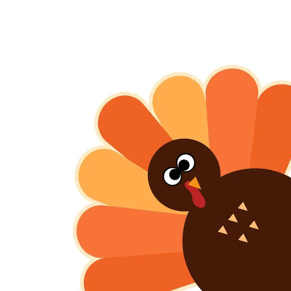 Cartoon Turkiet Vit Bakgrund Thanksgiving Affisch — Stockfoto