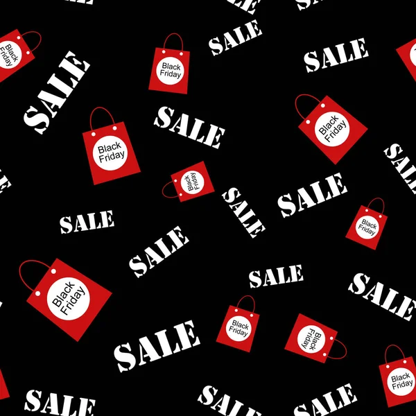 Nahtlose Muster Black Friday Verkaufsetikett Auf Rotem Hintergrund — Stockfoto