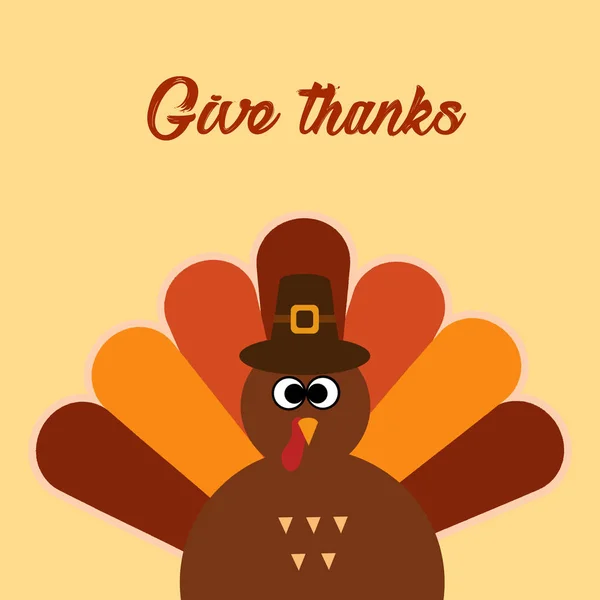 Happy Thanksgiving Text Tecknad Turkiet Vit Bakgrund Thanksgiving Affisch Tack — Stockfoto