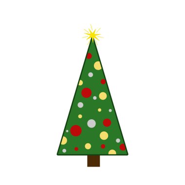 Noel ağacı yeşil whith garland düz yatıyordu.