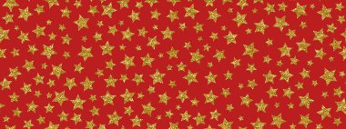 Sunni Noel altın yıldız Dikişsiz desen arka plan tekrarlayın. Kumaş, duvar kağıdı, Kırtasiye, ambalaj için kullanılabilir..