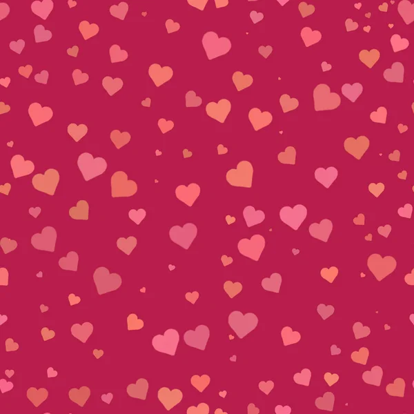 ピンクの背景の心からのシームレスなパターン バレンタインの日 — ストック写真