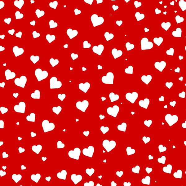 Seamless Pattern Hearts White Background — Stock Photo, Image