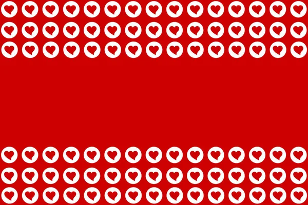 Seamless mönster från vita hjärtan på röd bakgrund. Alla hjärtans dag — Stockfoto