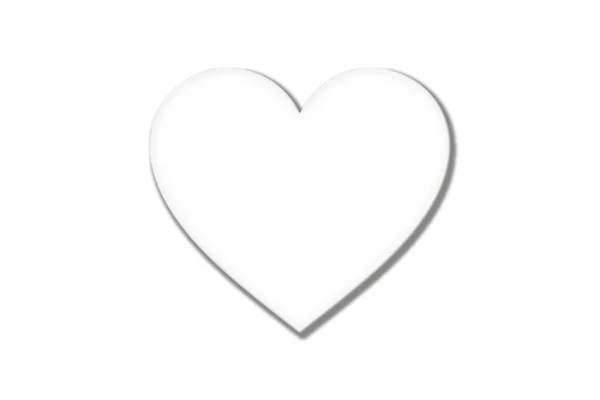 Coeur Transparent Sur Fond Blanc Carte Amour Saint Valentin — Photo