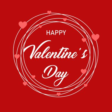 Mutlu sevgililer günü el çizim arka plan Hearts.Happy Sevgililer günü kartı ile