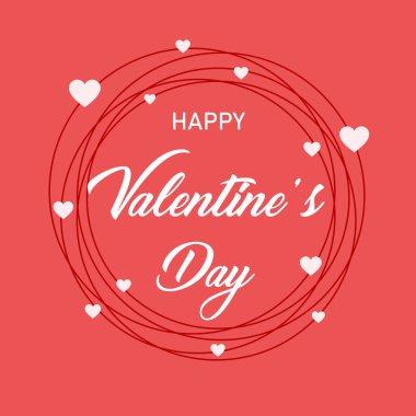Mutlu sevgililer günü el çizim arka plan Hearts.Happy Sevgililer günü kartı ile