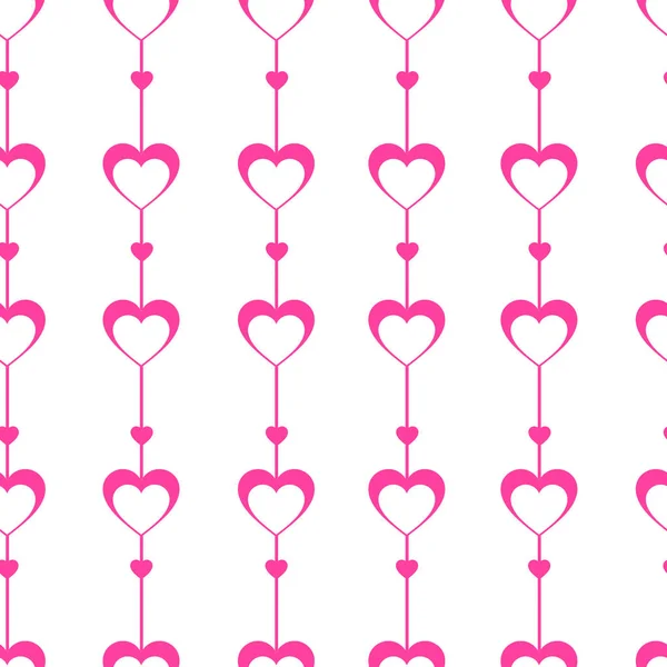 Seamless pattern from pink hearts on a white background. Valentines day — Stock Photo, Image