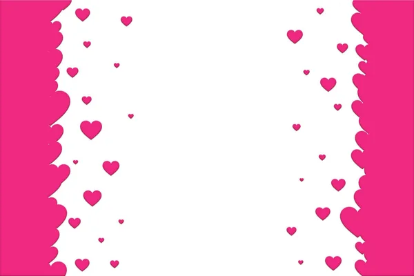 Roze hart op een witte achtergrond. Valentijnsdag sjabloon. — Stockfoto