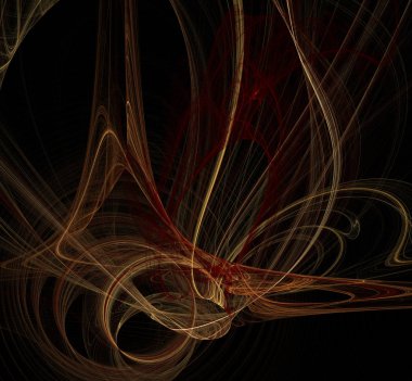 Soyut fractal sanat arka plan illüstrasyon uzay geometri.