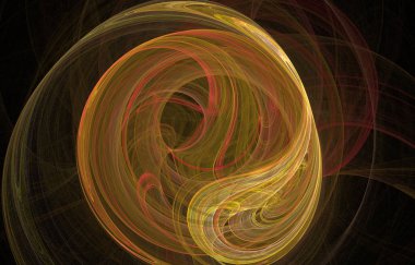 Soyut fractal sanat arka plan illüstrasyon uzay geometri.