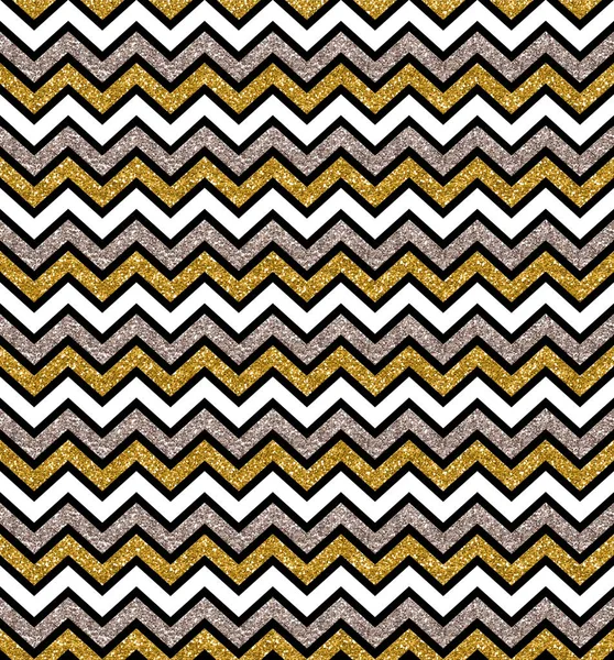 Zigzag altın ve pırıl pırıl gümüş desenli. Geometrik arkaplan. Bezi, etiketi, afişi, kartı, web sitesini, ambalajı, paketi yazdır