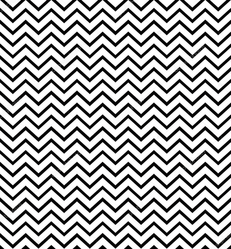 Zigzag black and white seamless pattern. Geometric background. Print cloth, label, banner, cover, card, website, web, wrapper, wrap