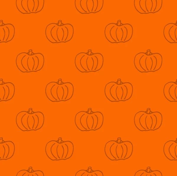 Pumpkin seamless pattern. Pumpkin background foe Harvest festival or Thanksgiving day. Halloween repeating print