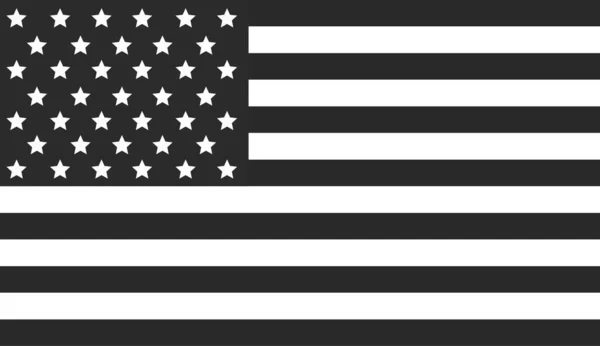 Drapeau des États-Unis d'Amérique États-Unis aux couleurs noir et blanc — Photo