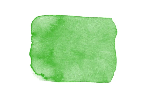 Soyut Yeşil Suluboya Boyası Dokusu Beyaz Arkaplanda Izole Edilmiş Suluboya — Stok fotoğraf