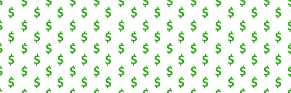 Dolar Işaretleri Kusursuz Desen Beyaz Zemin Üzerinde Yeşil Sembolleri Tekrarlayan — Stok fotoğraf