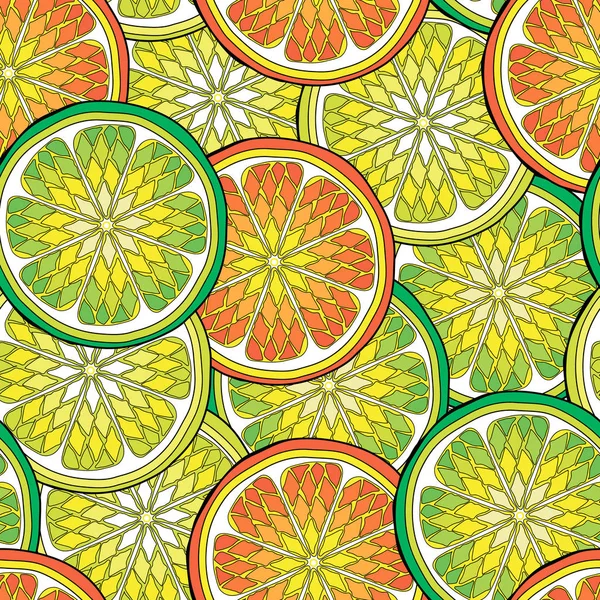 Oranje patroon Citrus — Stockvector