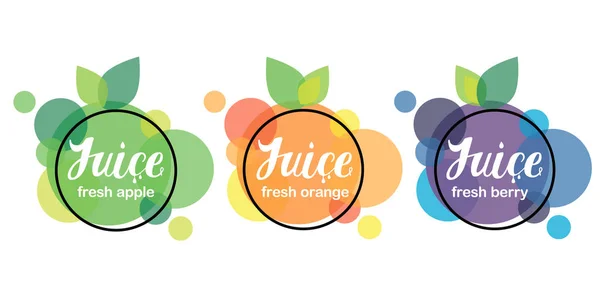 Juice logotipo fresco —  Vetores de Stock