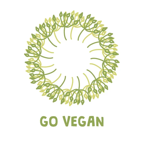 Vá Vegan Green — Vetor de Stock