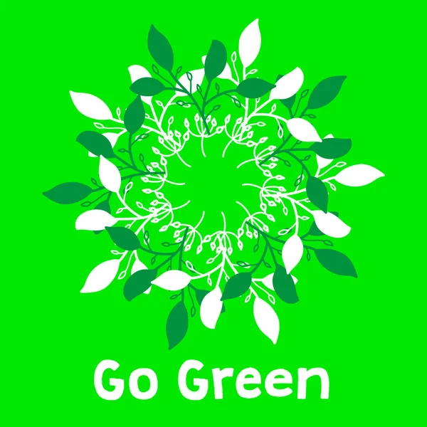 Logo verde 01 — Vetor de Stock