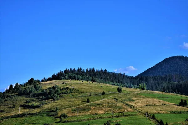 Berg Sommarsolen Strålar — Stockfoto