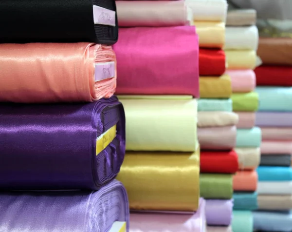 Silk roll colorful fabrics
