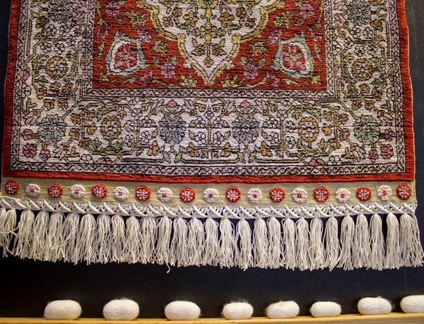 Tradiční Turecké Osmanské Ručně Vyráběné Hedvábné Koberce Vzory Koberců — Stock fotografie