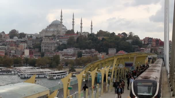 Halic Metro Station Istanbul Türkei Oktober 2018 Istanbul Metro Halic — Stockvideo