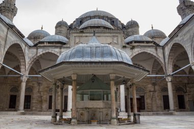 Sehzade Mosque 16th century, Old Ottoman Turkish architecture. Mimar Sinan (Architect Sinan) or Mimar Koca Sinan (Great Architect Sinan) Fatih District, Istanbul Turkey clipart