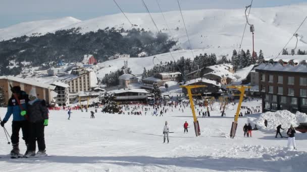 Uludag Bursa Turquia Janeiro 2019 Hotéis Uludag Ski Resort Area — Vídeo de Stock