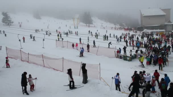 Uludag Bursa Turquia Janeiro 2019 Hotéis Uludag Ski Resort Area — Vídeo de Stock