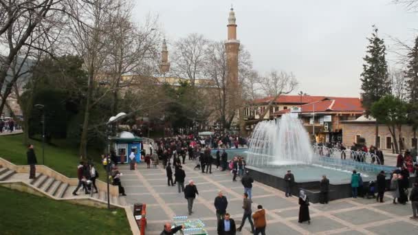 Bursa Turquía Enero 2019 Bursa Centro Ciudad Ulu Cami Mezquita — Vídeos de Stock