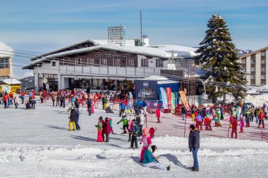 Uludağ, Bursa / Türkiye - 22 Ocak 2019: Uludağ Ski Resort otel alan-1