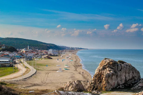 Egerce ve Mesudiye kamu plaj. Mudanya, Bursa, Türkiye