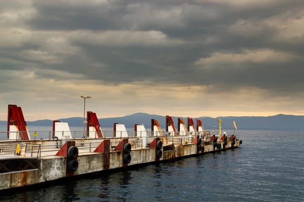 Empty Sea Ship Pier — Stock Photo, Image