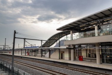 Halkalı, Istanbul / Türkiye - 02 Mart 2019: halkalı Marmaray tren istasyonu inşaat