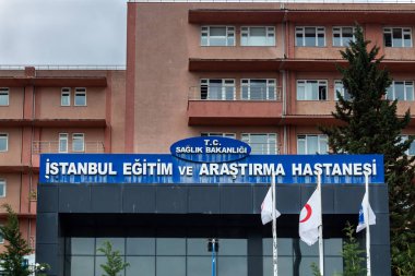 Samatya, Fatih, Istanbul / Türkiye - 21 Mart 2019: Istanbul Samatya Hastanesi dış görünümü