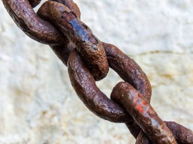 Paslı zincirlerin yakın çekim