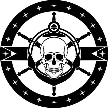 Kafatası, direksiyon simidi, demir dövme ya da etiket için