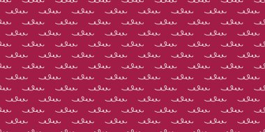 Elle çizilmiş doodle satırı tekrar Dikişsiz desen vektör. Kalem karalama taslak desen. Kırmızı zemin üzerine beyaz çizgiler.