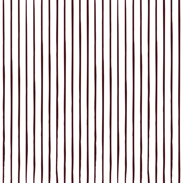 Vector seamless pattern with handdrawn stripes. Hand drawn burgundy vertical lines. — Stock Vector