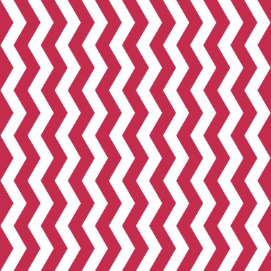 Vektör Chevron Seamless modeli. Pembe ve beyaz kalın chevron veya zig zag desenli.