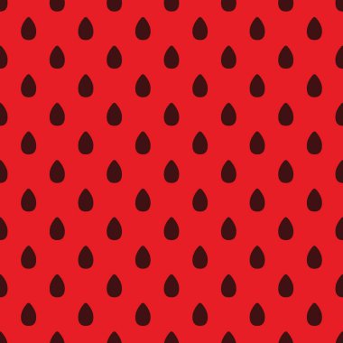 Vektör karpuz arka plan kırmızı zemin üzerine koyu kahverengi tohumları ile.