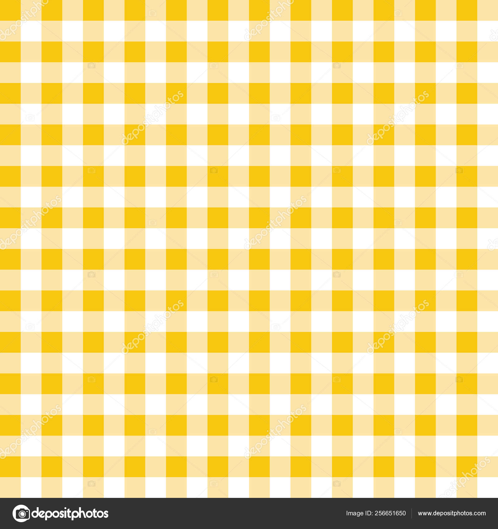 Yellow and white plaid vector background. Seamless repeat