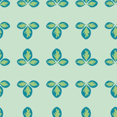 Yeşil Yapraklar desen tekrarlayın. Vektör dikişsiz desen.