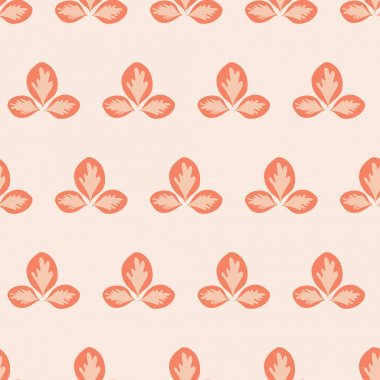 Mercan yaprakları tekrar deseni. Vektör Dikişsiz desen.